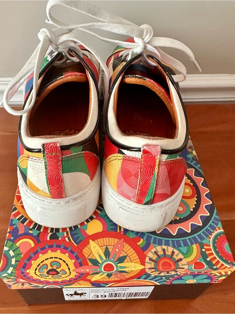 Embassy London Camila platform sneakers in Groovy colorway